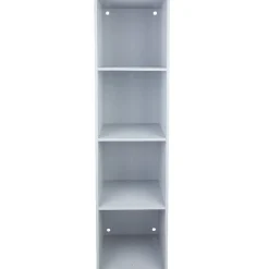 Structure étagère 4 cases bois gris