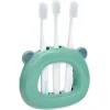 Support 3 brosses à dents enfant vert