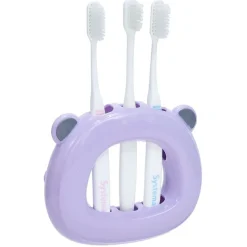 Support 3 brosses à dents enfant violet