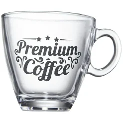 Support en métal avec 6 tasses expresso en verre