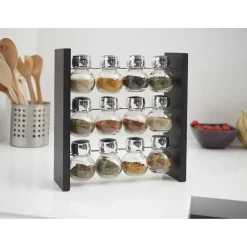 Support et 12 pots à épices