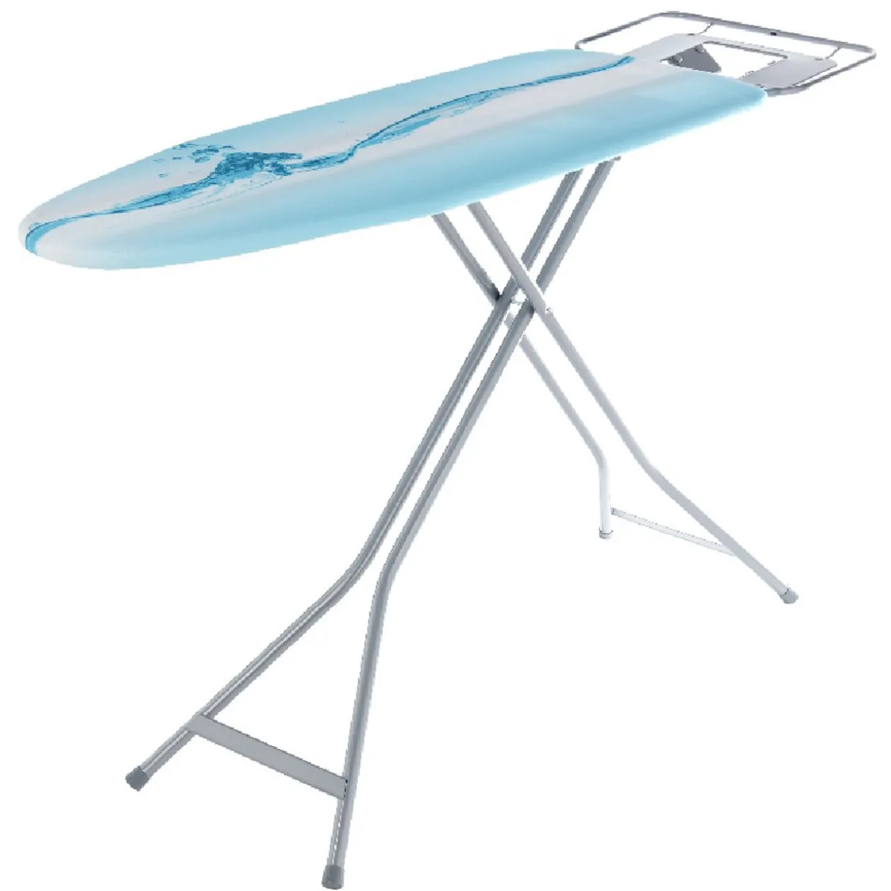 Table à repasser bleue avec support
