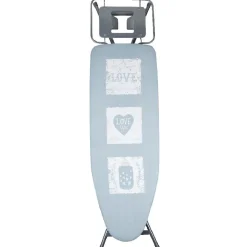 Table à repasser motif coeur Love bleu et blanc