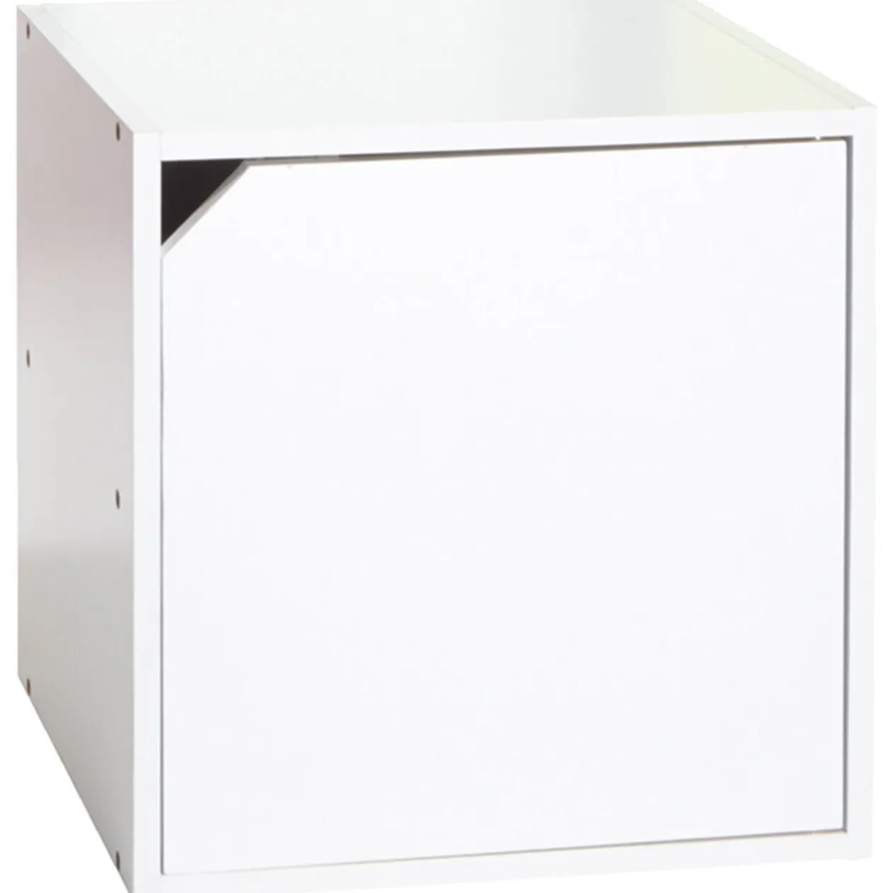 Table de chevet Kobe blanche 2 niches et 1 porte
