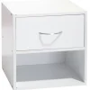 Table de chevet Kobe blanche 1 tiroir et 1 niche