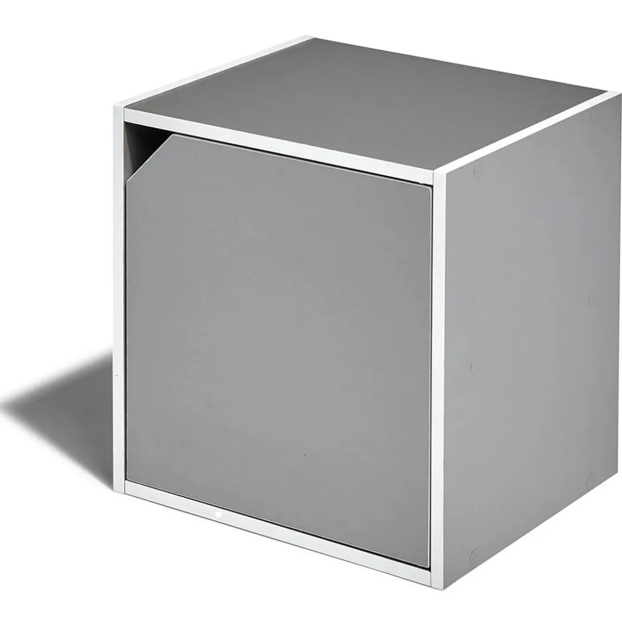 Table de chevet Kobe gris clair 1 porte