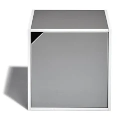 Table de chevet Kobe gris clair 1 porte