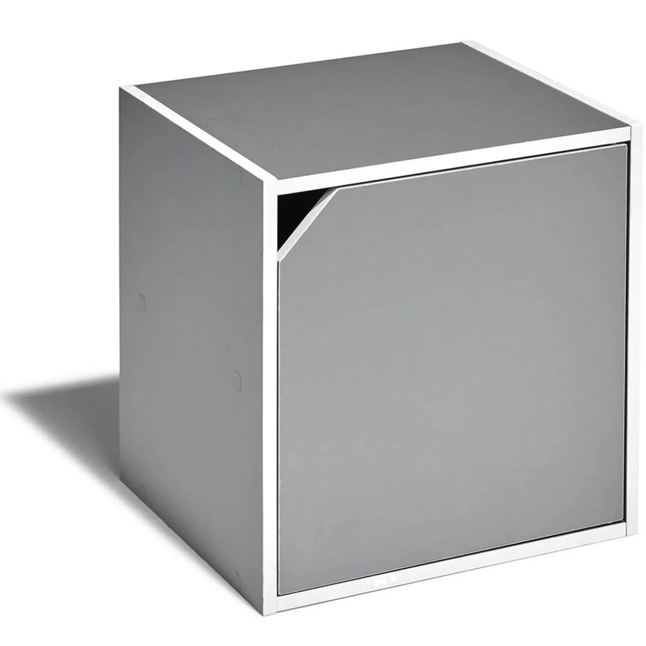 Table de chevet Kobe gris clair 1 porte