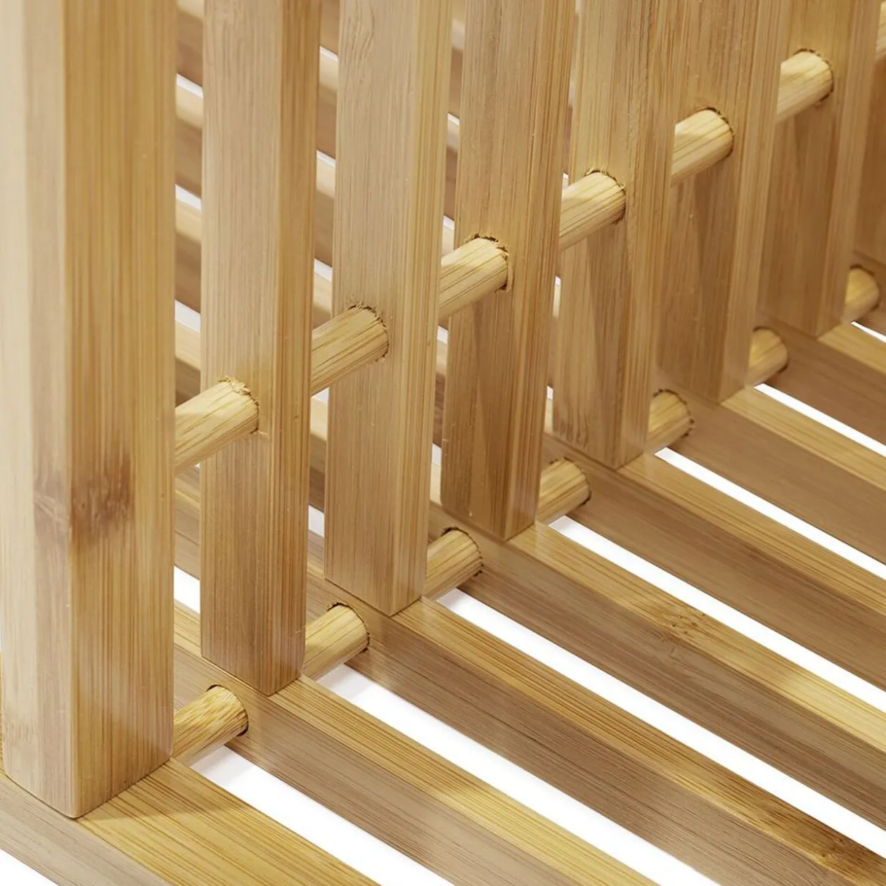 Étagère 2 cases Macao bambou naturel - L33xH.64,5xP.33 cm