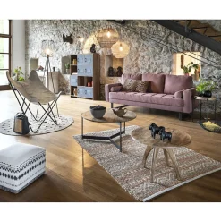 Étagère 12 casiers Liverpool miel et noire