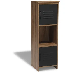 Étagère 3 casiers Liverpool miel et noire