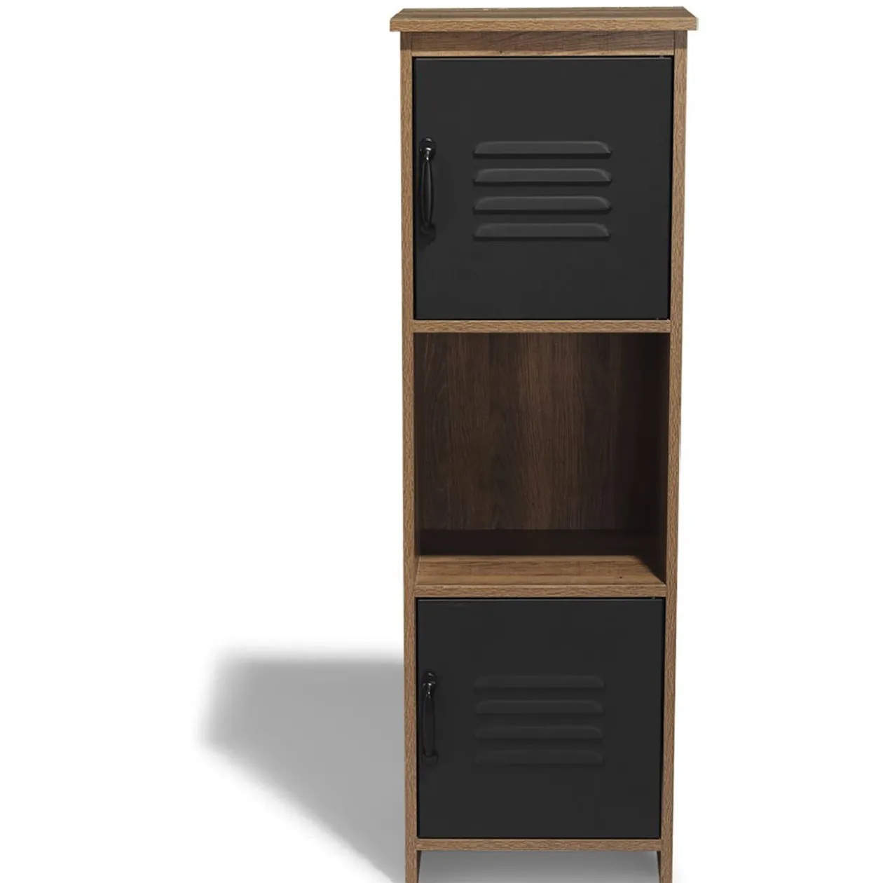 Étagère 3 casiers Liverpool miel et noire