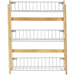 Étagère à épices en bambou 3 niveaux