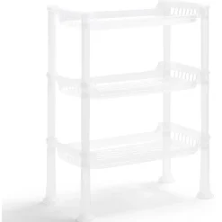 Étagère à poser 3 niveaux plastique transparent 32,5x18xH.33,5cm
