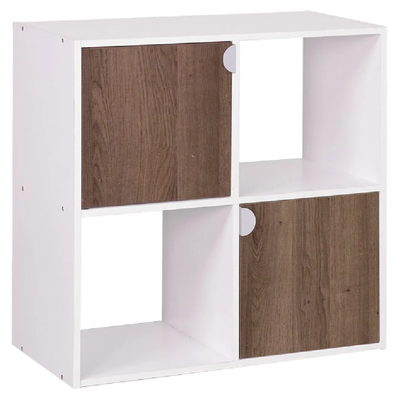 Étagère Adam carré MDF blanche 4 cubes 60xH60x29,5cm