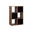 Étagère Adam MDF Noir 6 cubes 60xH90x29,5cm