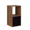 Étagère Adam MDF noire 2 cubes 30xH61x29,5cm