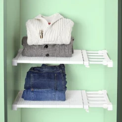 Étagère amovible extensible blanche 50/80 cm