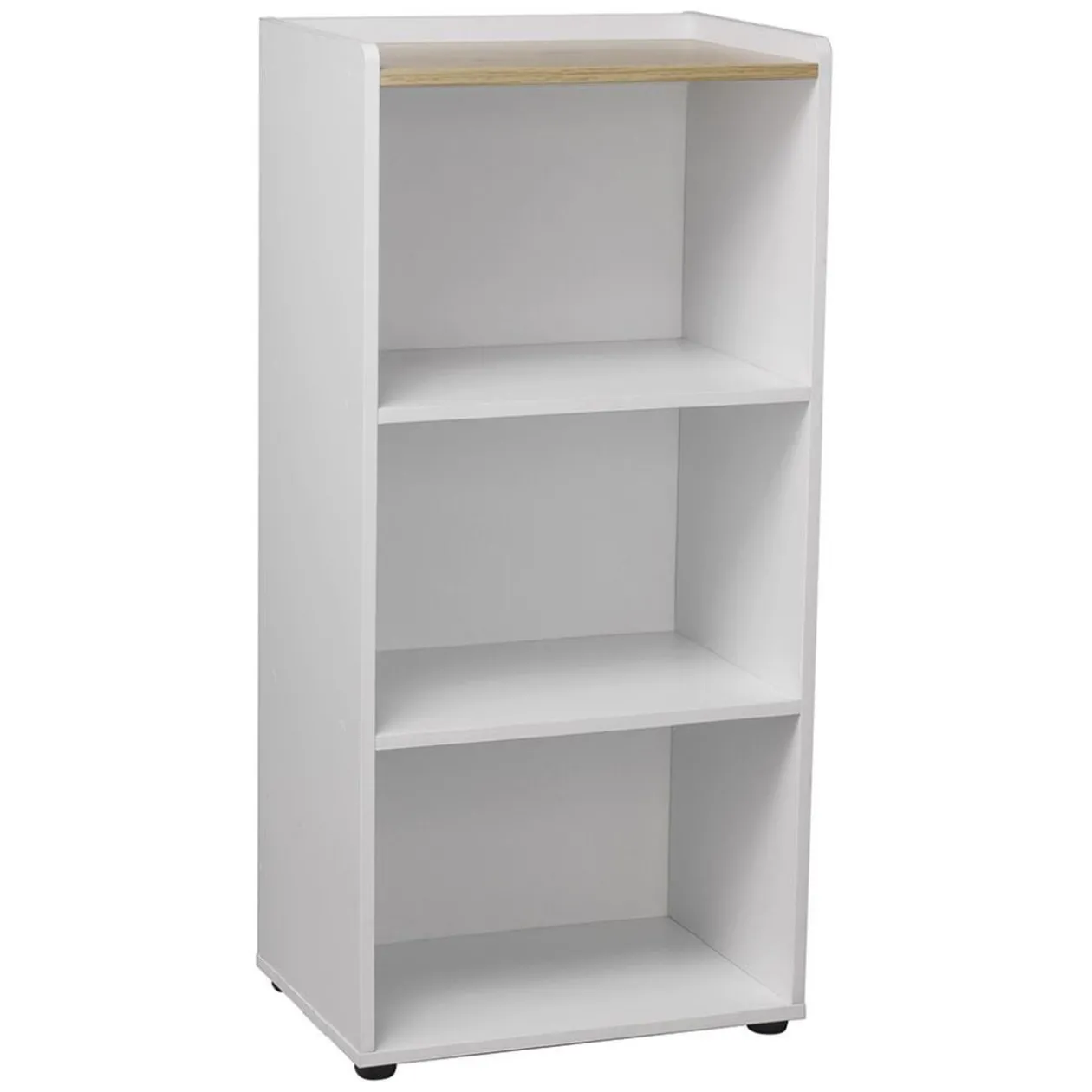 Étagère Arno 3 casiers bois blanc et naturel