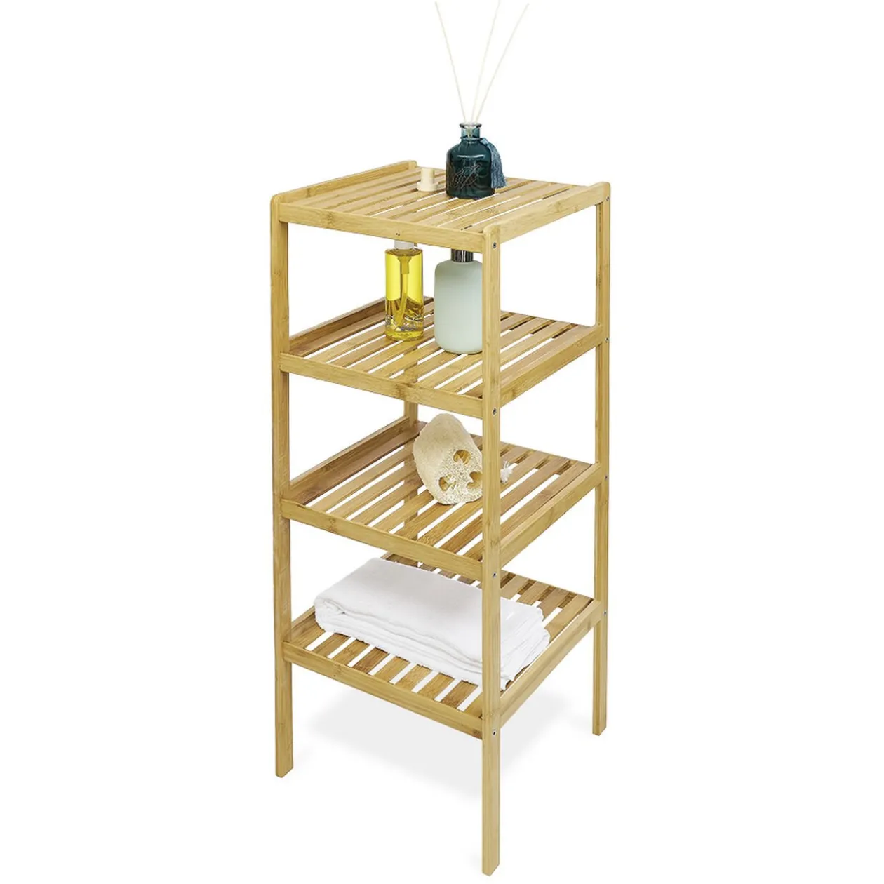 Étagère bambou 4 niveaux