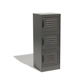 Étagère Brooklyn gris anthracite 3 portes