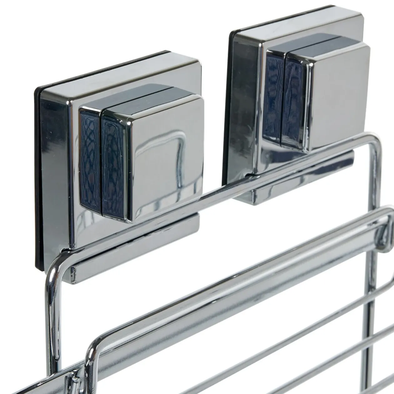 Étagère de douche 2 niveaux à ventouse gris