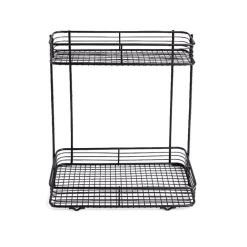 Étagère double à poser en métal 25,5x14,5xH25cm
