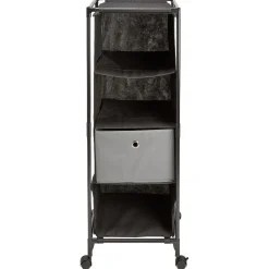 Étagère dressing noir sur roulettes