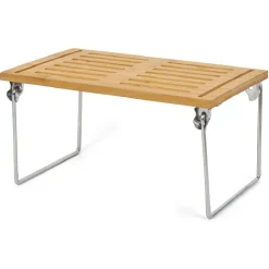 Étagère en bambou sur pieds en fer 30x15xH18cm