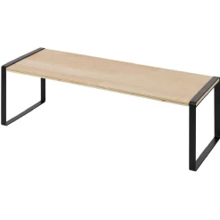 Étagère en bois et métal noir 50x15xH18cm