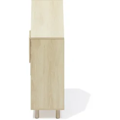 Étagère enfant 7 cases design nuage arc en ciel - L60,5xP30xH100 cm