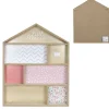 Étagère fille forme maison Little Princesse en bois rose L40xP10xH54cm