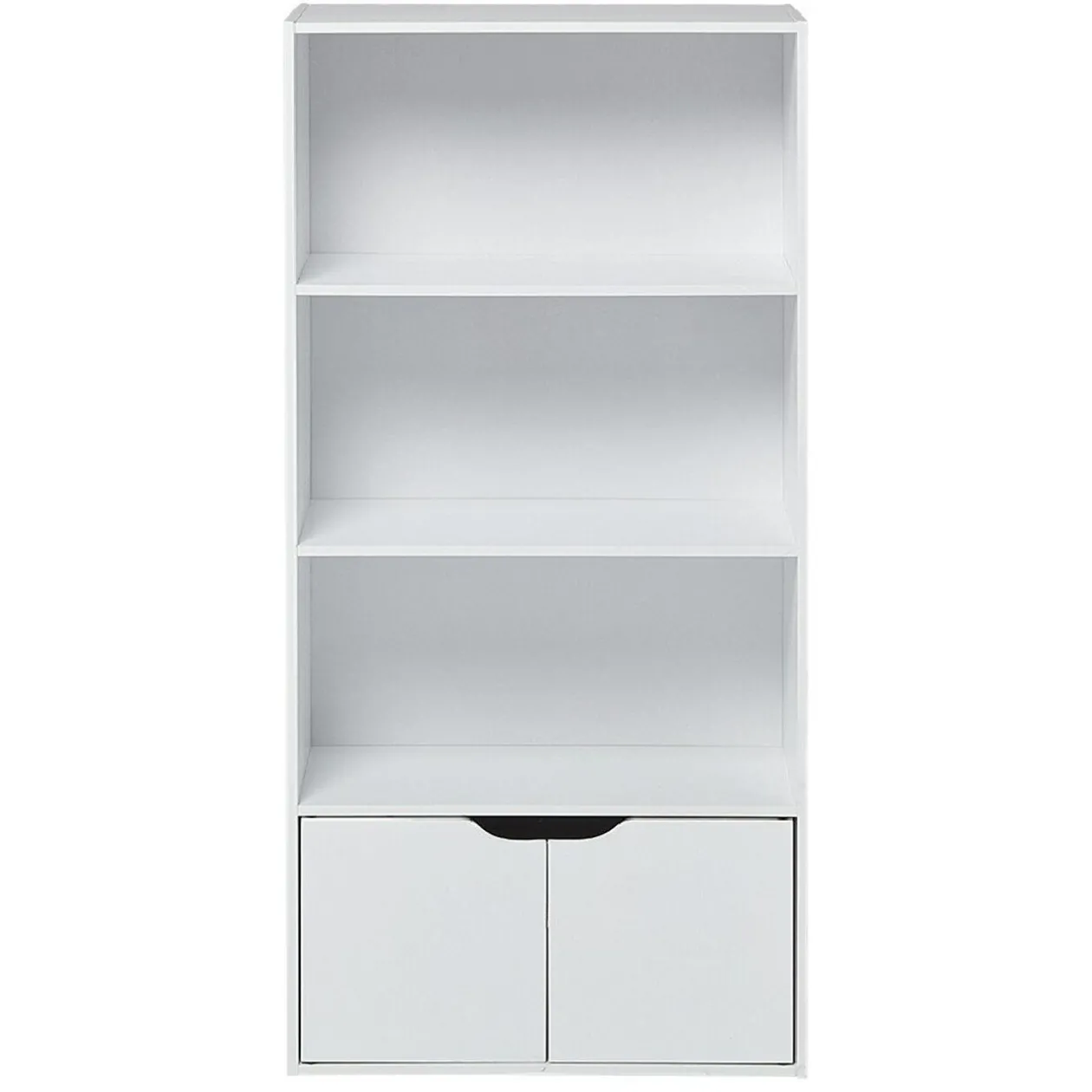 Étagère large Adam en bois blanc 4 niches