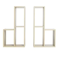 Étagère modulable en bois x2