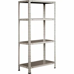 Étagère métal blanc 4 niveaux