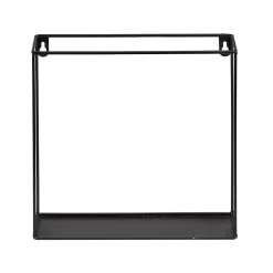 Étagère murale carrée en métal noir x 4