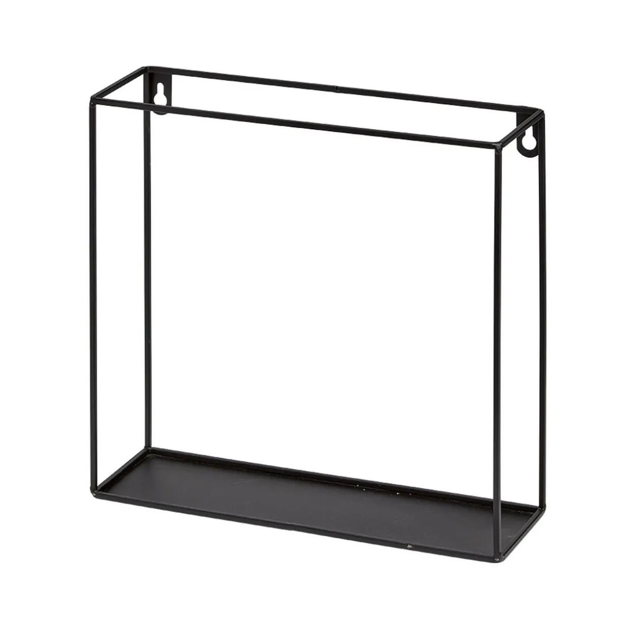 Étagère murale carrée en métal noir x 4