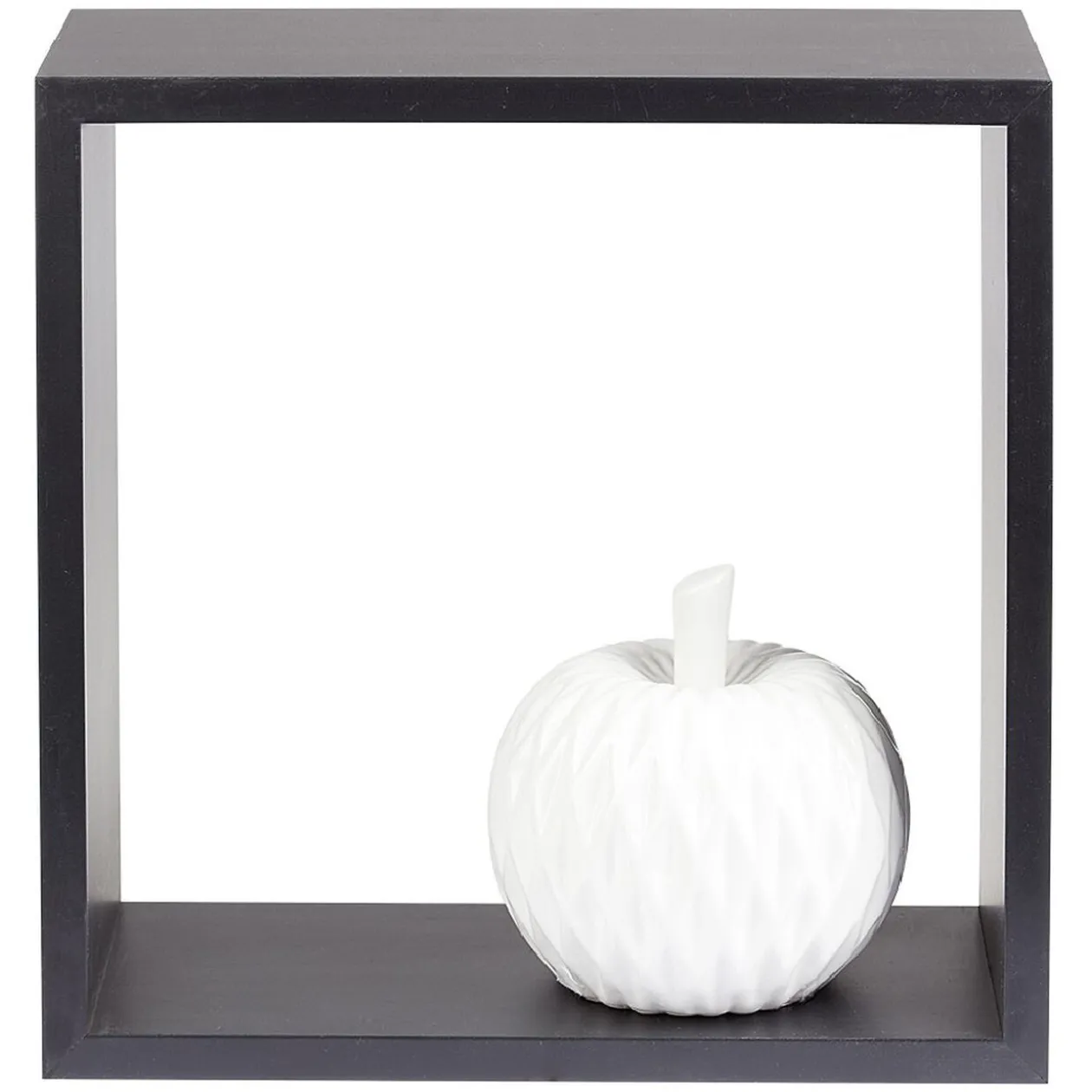 Étagère murale carrée noire x3