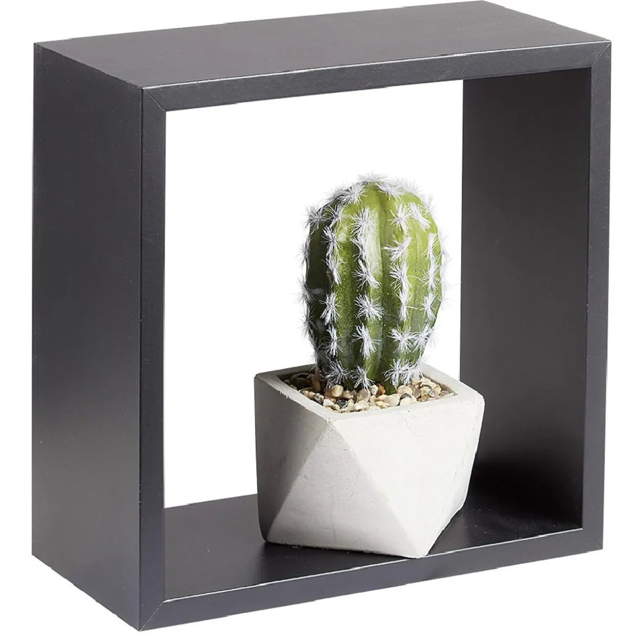 Étagère murale carrée noire x3