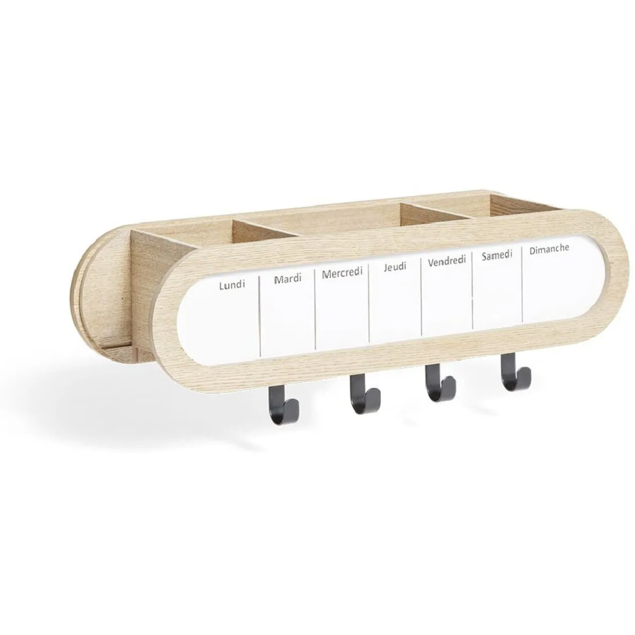 Étagère murale mémo semainier 48x15,5xH12cm