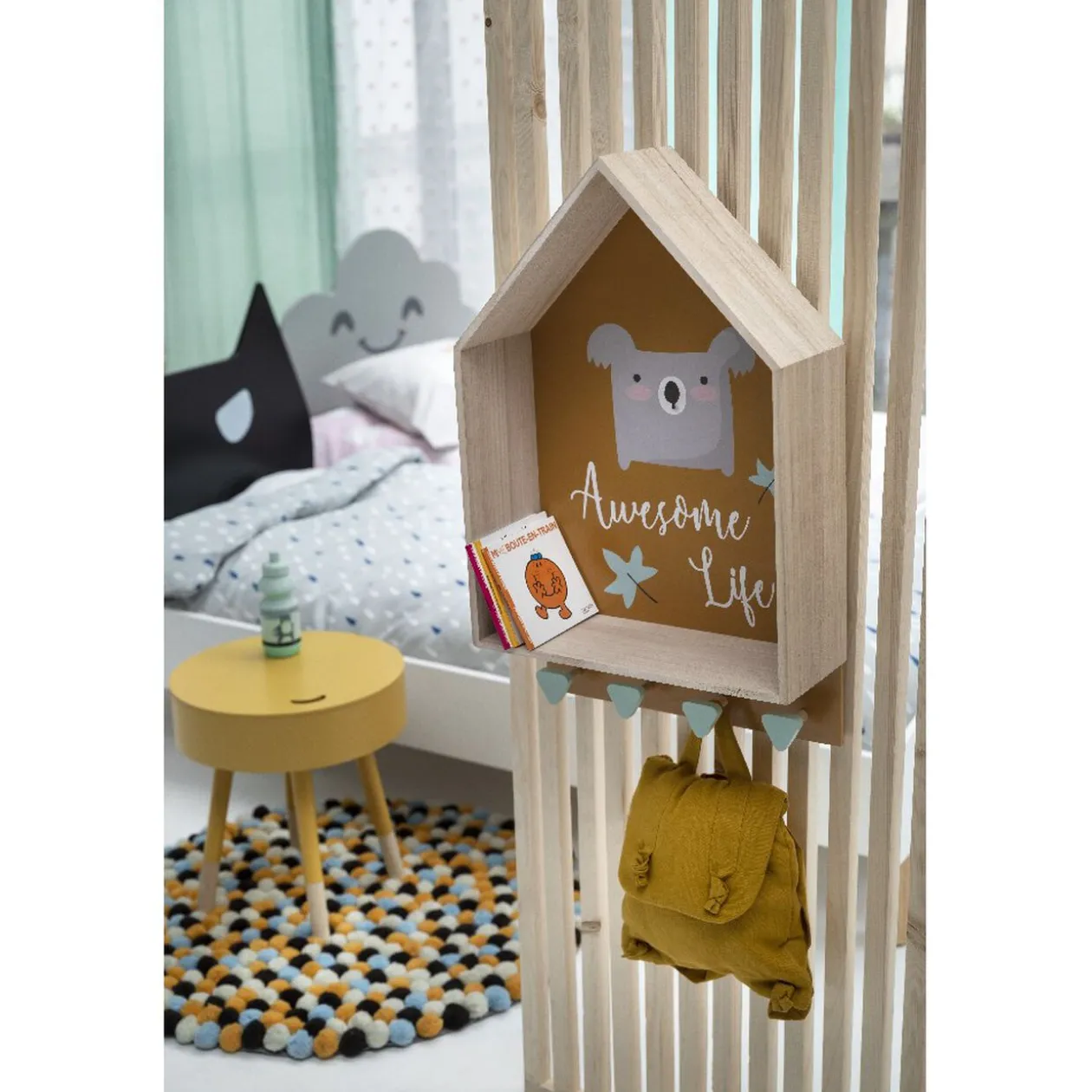 Étagère murale Nais orange