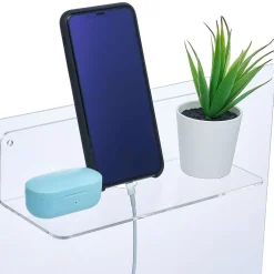 Étagère murale plastique transparent L.23 cm