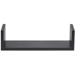 Étagère murale rectangulaire noire x3