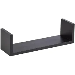 Étagère murale rectangulaire noire x3