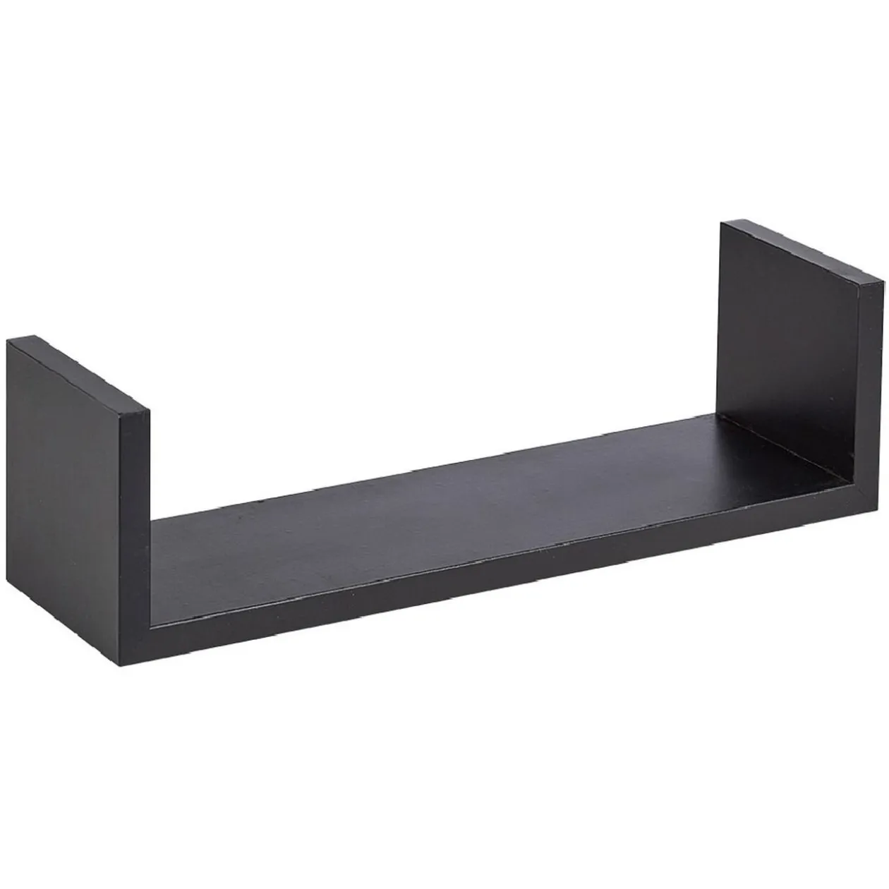 Étagère murale rectangulaire noire x3