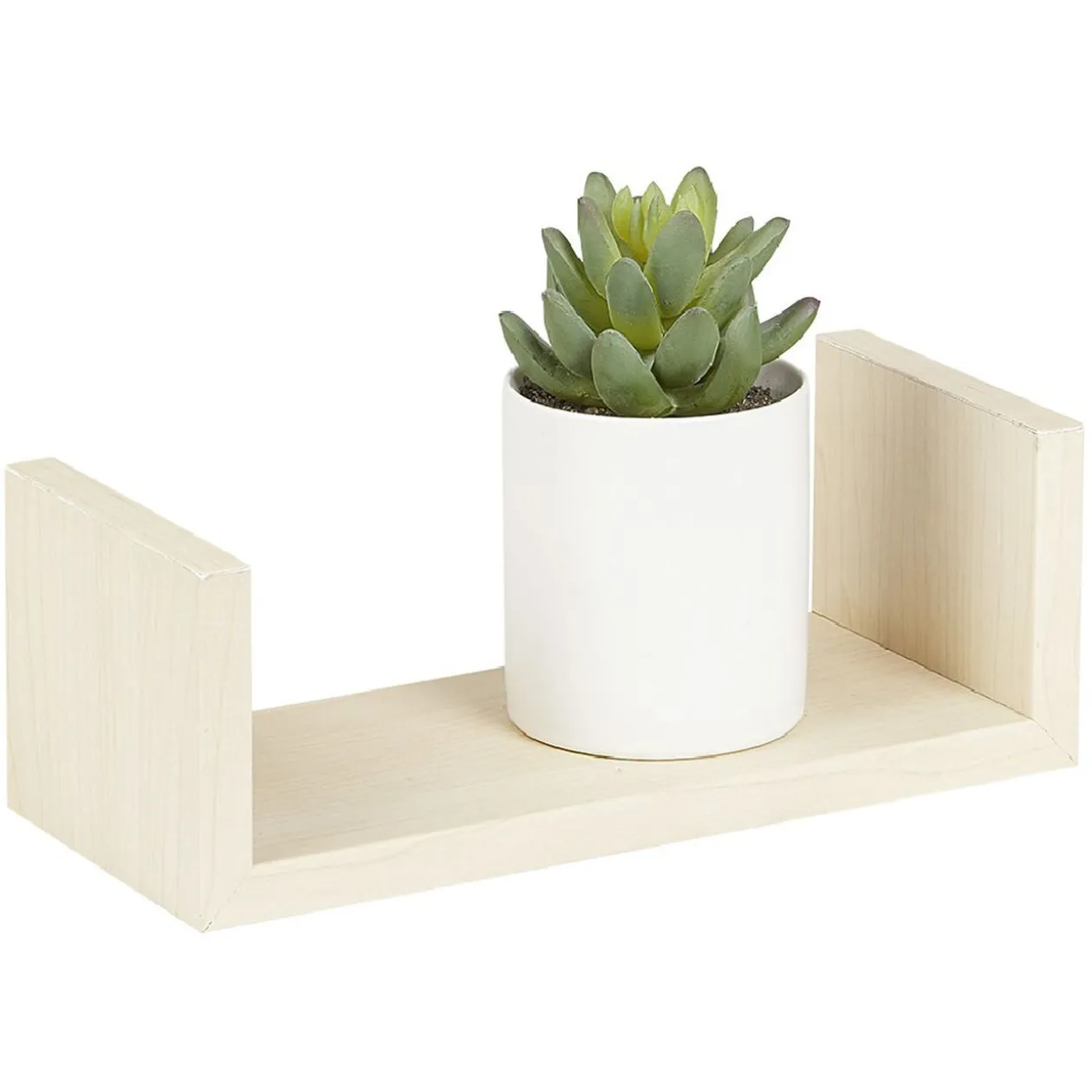 Étagère murale rectangulaire beige x3