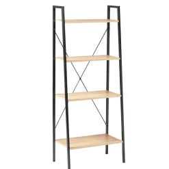 Étagère New York 4 niveaux métal et bois