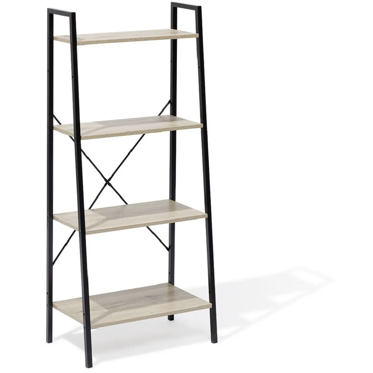 Étagère New York 4 niveaux métal et bois - 60x35xH135cm