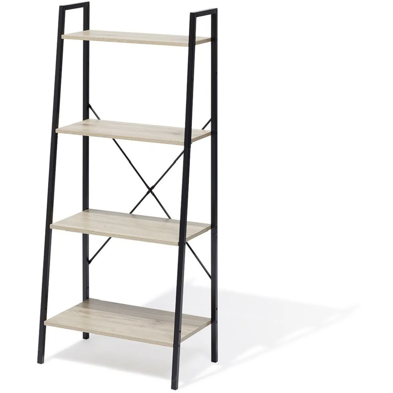 Étagère New York 4 niveaux métal et bois - 60x35xH135cm