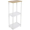 Étagère salle de bain 3 niveaux en bambou blanche